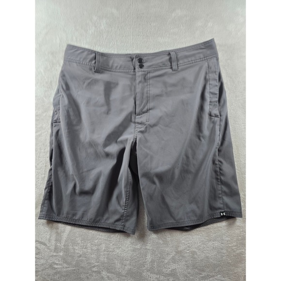 Under Armour Other - Under Armour HeatGear Shorts Mens 36 Gray Loose Fit Flat Front Athletic *Read